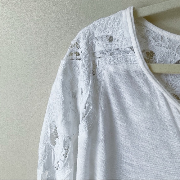 Free People Jennie Henley Tee in White Size M - Picture 5 of 11